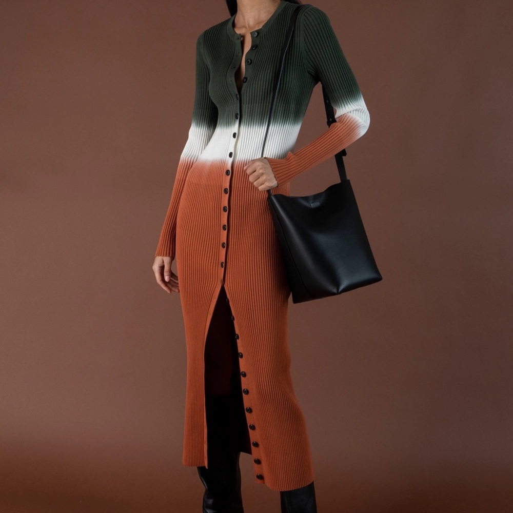 DEREK LAM 10 CROSBY
Tianna Button-Down Rib-Knit Dress